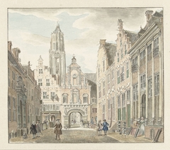 Nieuwstraat in Utrecht met gezicht op de Domtoren by Johanna de Bruyn