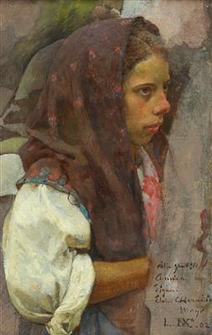 Peasant girl, study for 'The funeral of a child' by Luigi Nono