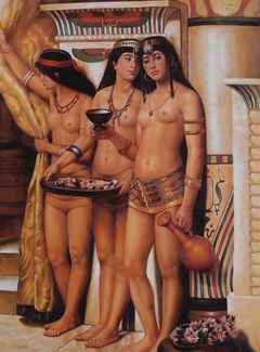 Pharaoh's Handmaidens by John Collier