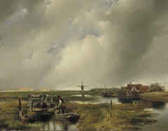 Ponds near Rotterdam by Hubertus van Hove