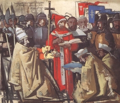 Pope Sylvester II and Abbot Asztrik by Vilmos Aba-Novák