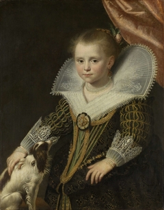 Portrait of a girl, known as 'The Little Princess' by Paulus Moreelse