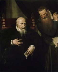 Portrait of a Man and his Secretary by Anonymous