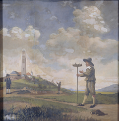Portrait of a Surveyor (Andries van der Wal) by Anonymous