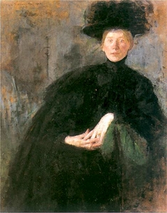 Portrait of a Woman in a Black Hat by Olga Boznańska
