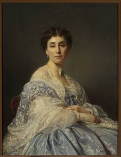 Portrait of Aleksandra Zatlerowa. by Józef Simmler