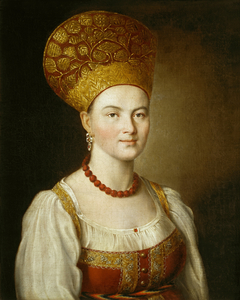 Portrait of an Unknown Woman in Russian Costume