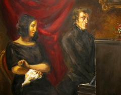 Portrait of Frédéric Chopin and George Sand by Eugène Delacroix