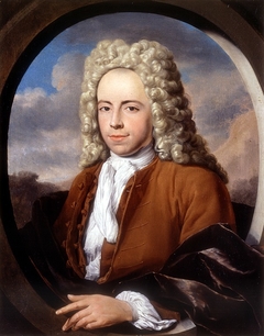 Portrait of Jan van Delden (?-1770), echtgenoot van Sophia de Boser (?-1758), zoon van Izak van Delden en Sara de Boser by Jan Abel Wassenbergh