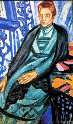 Portrait of Lady in Green Dress by Olga Rozanova
