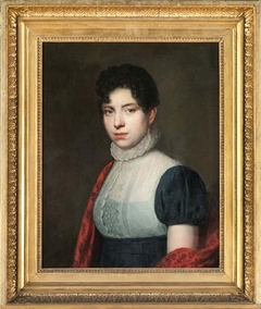 Portrait of Maria Gijsberta Verhoesen (1780-1833), echtgenote van Jeronimo de Vries by Willem Bartel van der Kooi