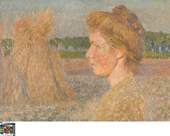 Profile of a Woman and Wheatsheaves by Emile Claus