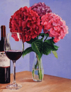 Red Hydrangeas by Johanna Uribes