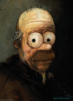 Rembrandt’s Homer Simpson by David Barton