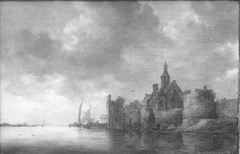 River Landscape with Church by Jan van Goyen