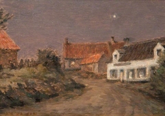 Roadway and Cottages by Jean-Charles Cazin