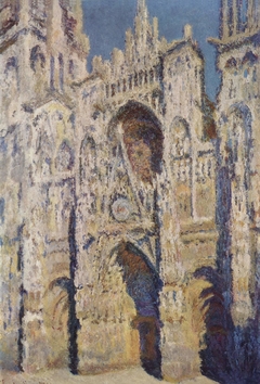 Rouen Cathedral, Portal and Tower Saint-Romain in the Sun by Claude Monet