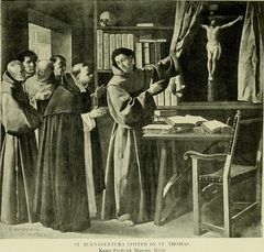 Saint Bonaventure and Saint Thomas Aquinas in Front of the Crucifix