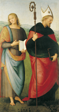 Saint John the Evangelist and Saint Augustine by Pietro Perugino