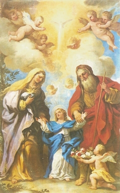 San Joaquín y Santa Ana con la Virgen niña
