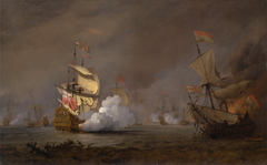 Sea Battle of the Anglo-Dutch War by Willem van de Velde the Younger