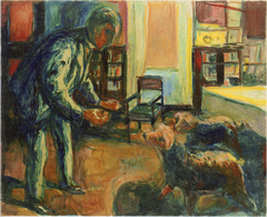 Self-Portrait with Dogs by Edvard Munch