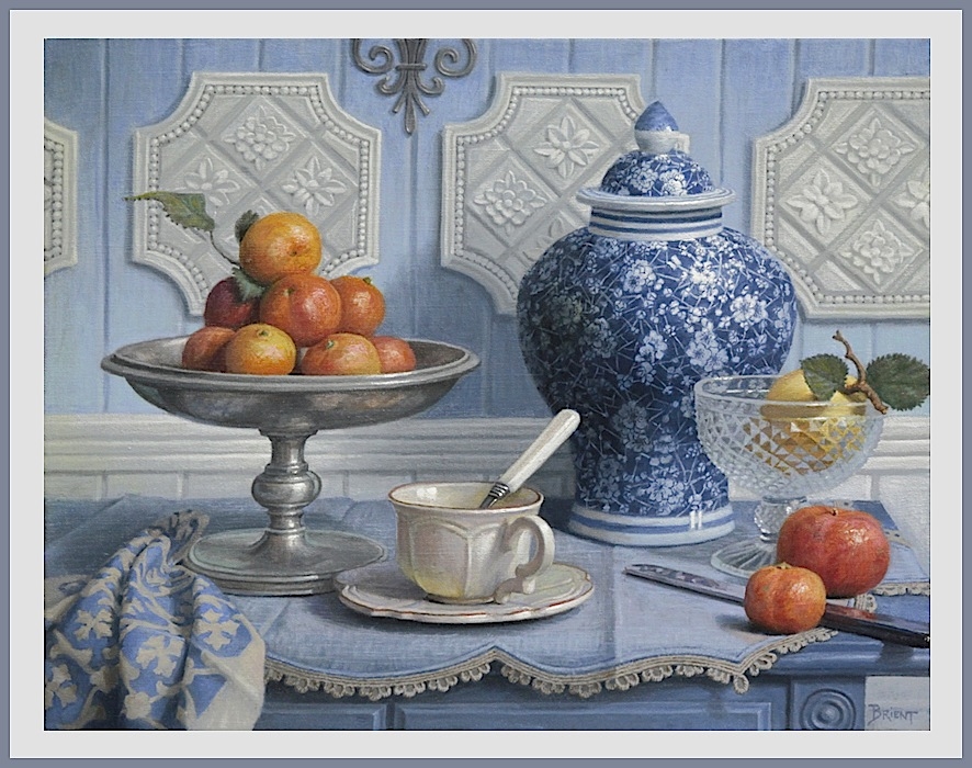Still Life with a Chinese Vase and a Plate of Clementines