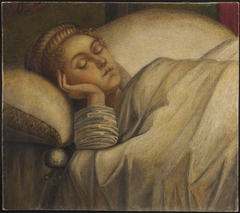 Study of the Head of the Sleeping Saint Ursula, after Carpaccio, in the Academy of Venice by Charles Herbert Moore