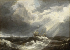 Sunlight on a Stormy Sea by Bonaventura Peeters the Elder