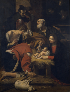 The Adoration of the Shepherds by Giacomo Cavedone