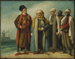 The Ambassador from Tunis with His Attendants as He Appeared in England in 1781 by Benjamin West