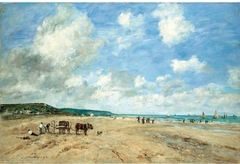 The Beach at Deauville by Eugène Louis Boudin