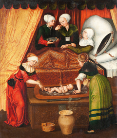The Birth of John the Baptist by Lucas Cranach the Elder