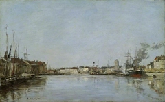 The Dutch Dock, Dunquerque by Eugène Boudin