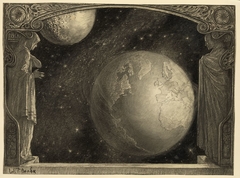 The Earth With The Milky Way And Moon by Wladyslaw Theodor Benda