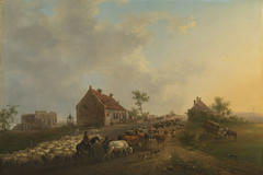 The Farm of 'La Belle Alliance' on the Battlefield of Waterloo by Jean-Baptiste De Roy