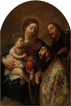 The Holy Family with Saint Augustine by Antoni Viladomat Y Manalt