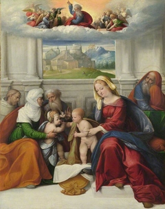 The Holy Family with Saints by Benvenuto Tisi