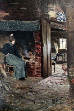 The old Sösk by the kitchen stove, Klockries by Hans Peter Feddersen