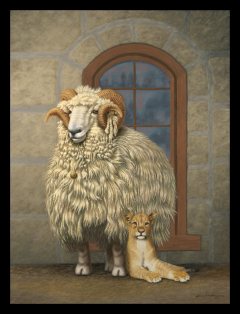 The Sheep And The Cub by Linda Ridd Herzog Art