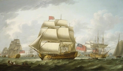 The 'Victory' Sailing from Spithead by Robert Dodd