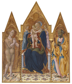 The Virgin and Child with Saints Peter and Mary Magdalene by Giacomo del Pisano