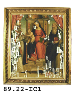 The Virgin Enthroned with Saint Amadio and Saint Anthony by Bartolommeo Ramenghi