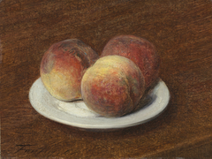Three Peaches on a Plate by Henri Fantin-Latour
