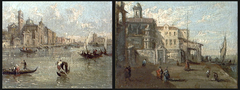 Two Venetian Canal Scenes by Francesco Guardi