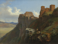 View of the Castello di San Giuliano, near Trapani, Sicily by Louise-Joséphine Sarazin de Belmont