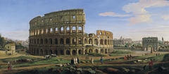 View of the Colosseum and Arch of Constantine from the East, Rome