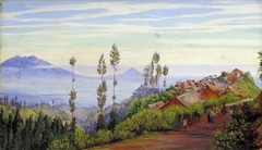 View of the Village of Tosari, Java by Marianne North