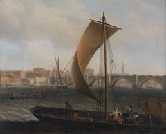 View on the Thames with Westminster Bridge by Samuel Scott