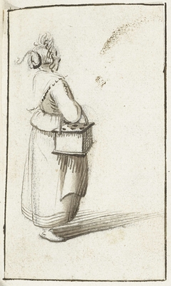 Vrouw met een stoof by Harmen ter Borch